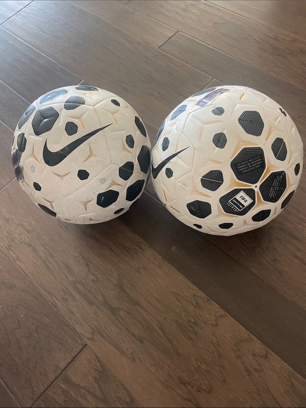 Two Nike Control 25/26 Match Soccer Balls. FIFA Quality Balls
